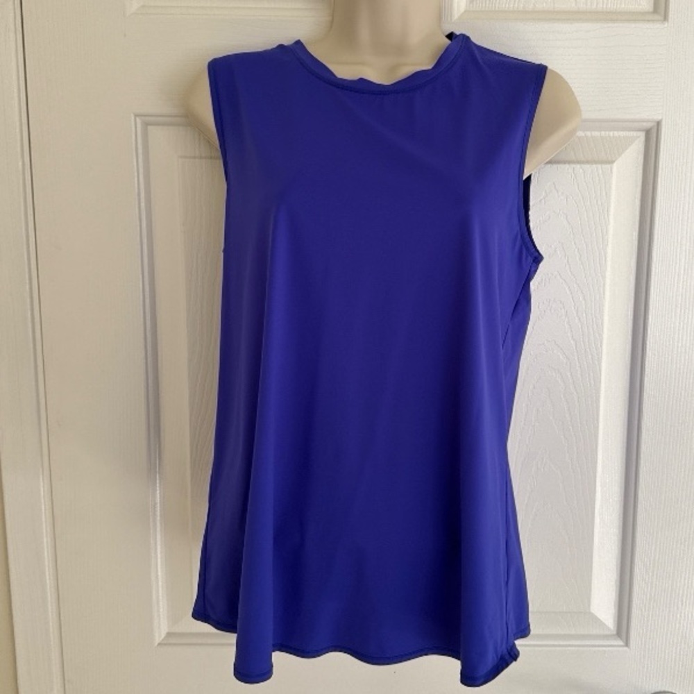 Athleta Blue Sunlover UPF 50+ Tank Top size Small Workout Running Athletic